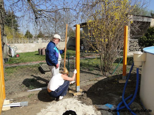  Bau eines Sichtschutzzaunes, hier: Abmessungen