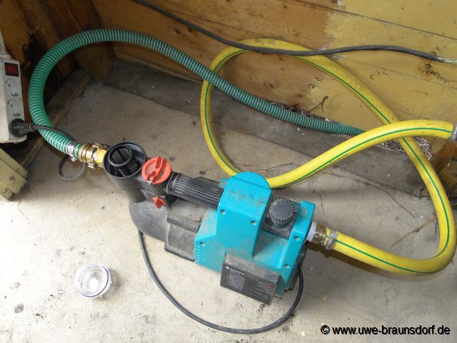 Wasser vom Brunnen angeschlossen